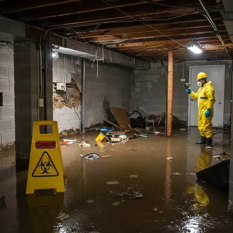 Flooded Basement Electrical Hazard in Machias, ME Property